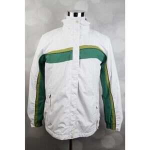 Womens Columbia INTERCHANGE 2 in 1 White / Green Jacket Sz Medium M